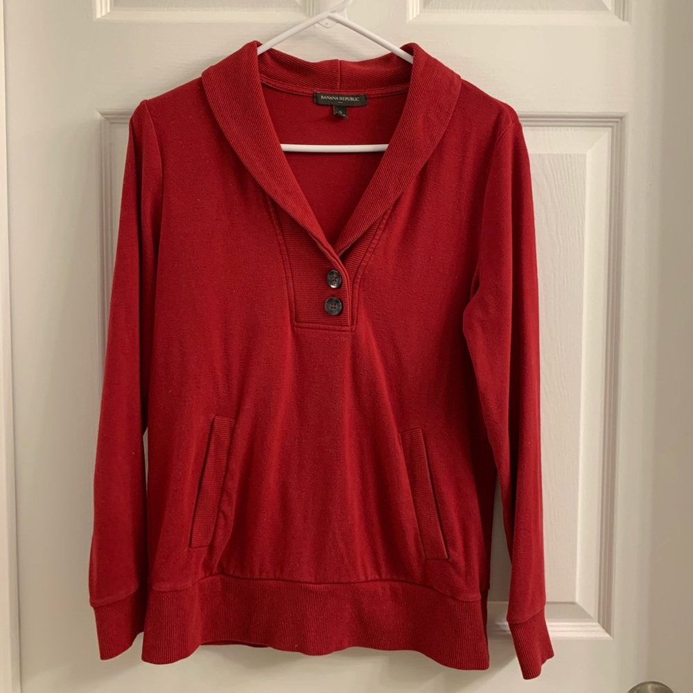 Banana Republic Women's Red Long Sleeve